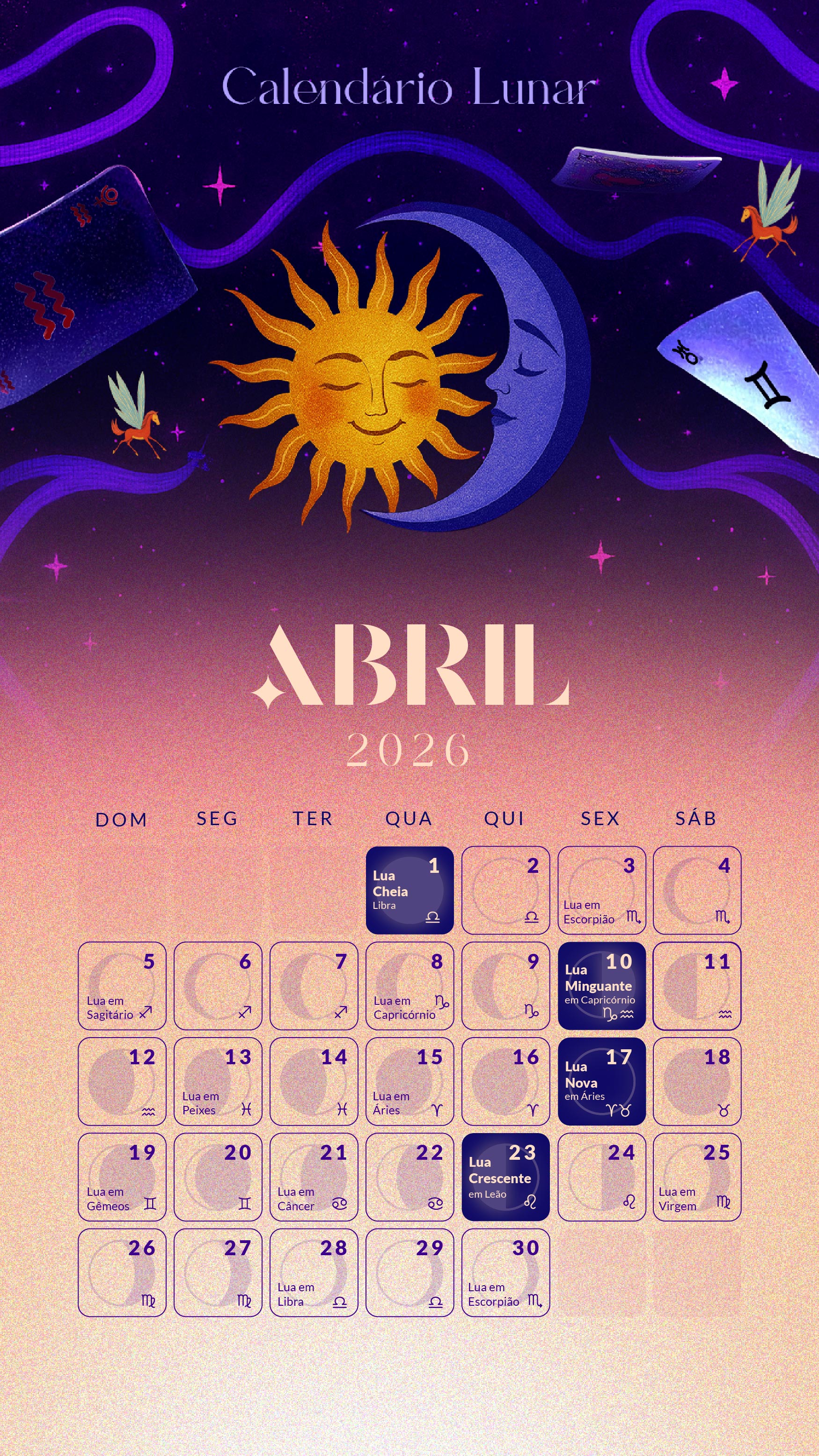 Calendário Lunar 2026
